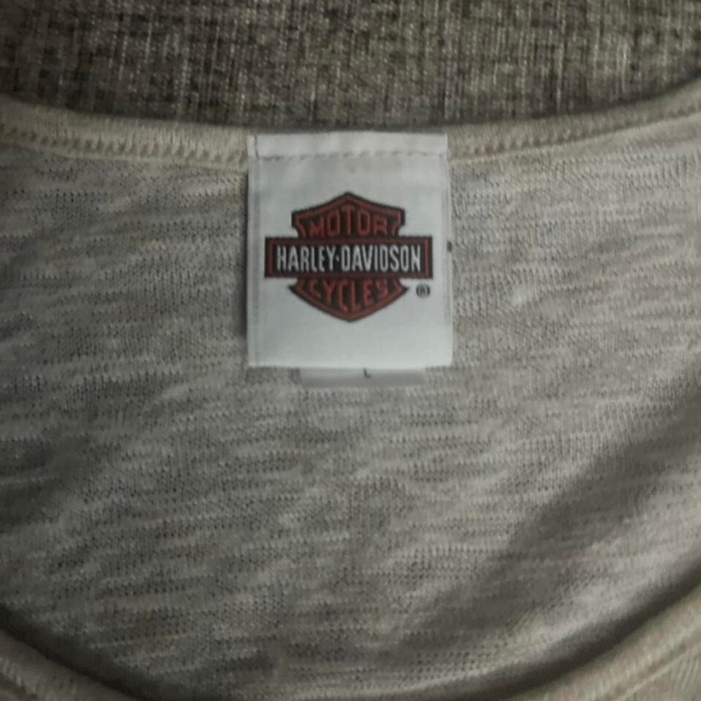 Women's Cream Harley Davidson long sleeve large top with fringe #fringetop‎ - Picture 4 of 7